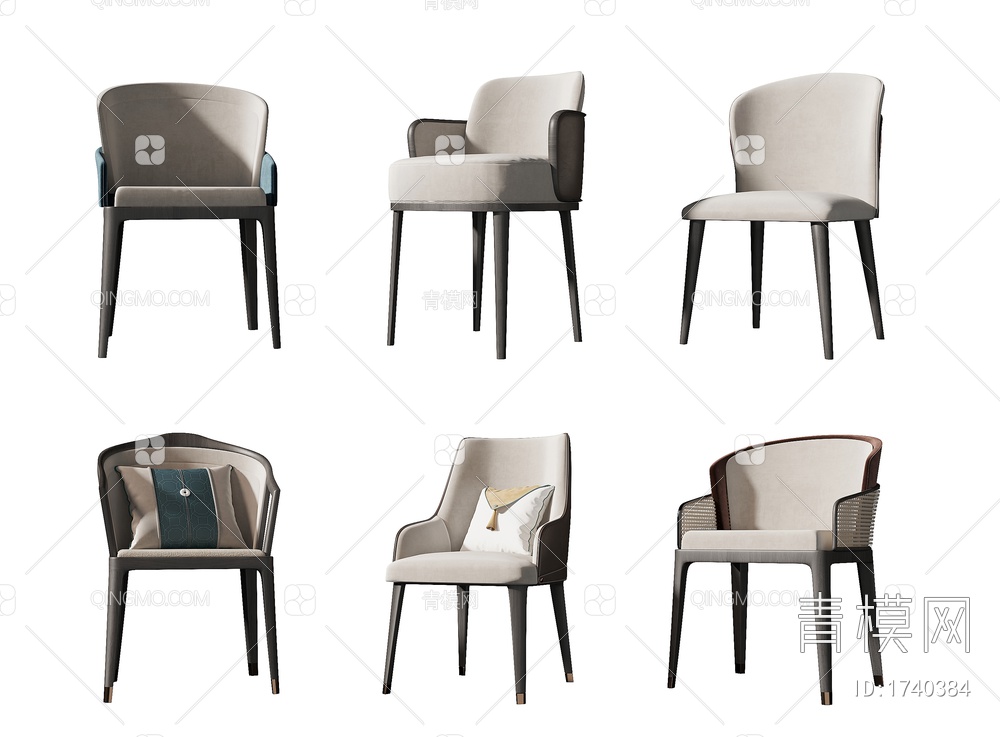 单椅 餐椅3D模型下载【ID:1740384】