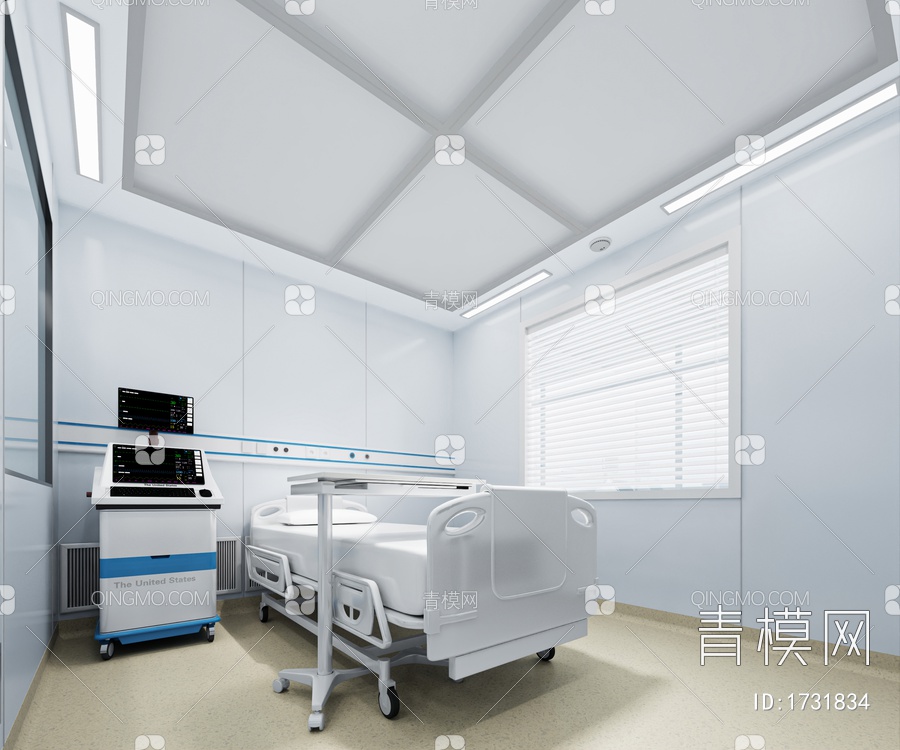 医院层流病房3D模型下载【ID:1731834】