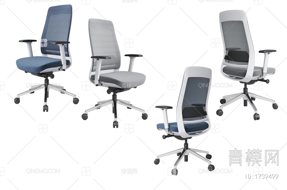 办公椅3D模型下载【ID:1739499】