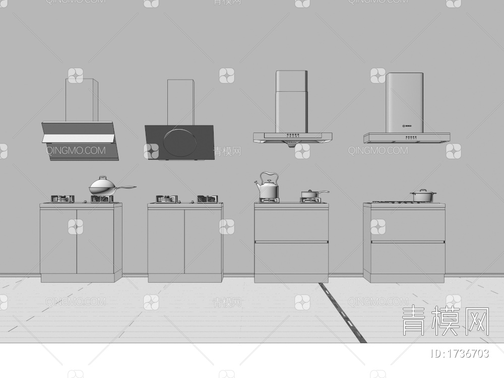 油烟机3D模型下载【ID:1736703】