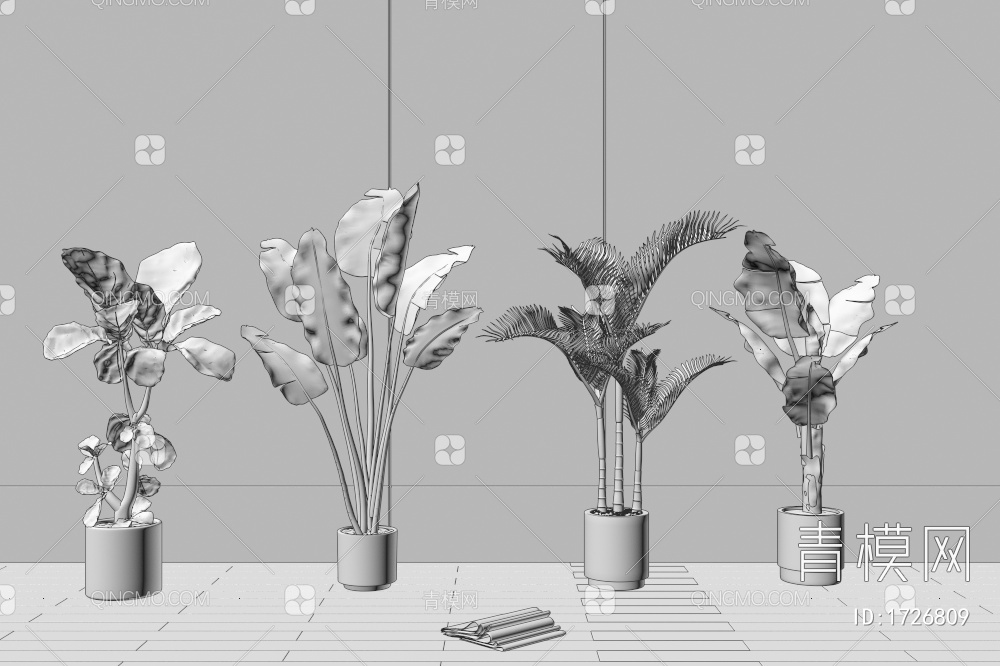 植物，盆栽3D模型下载【ID:1726809】