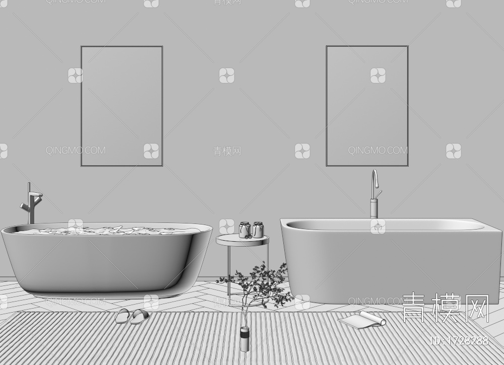 浴缸3D模型下载【ID:1728288】