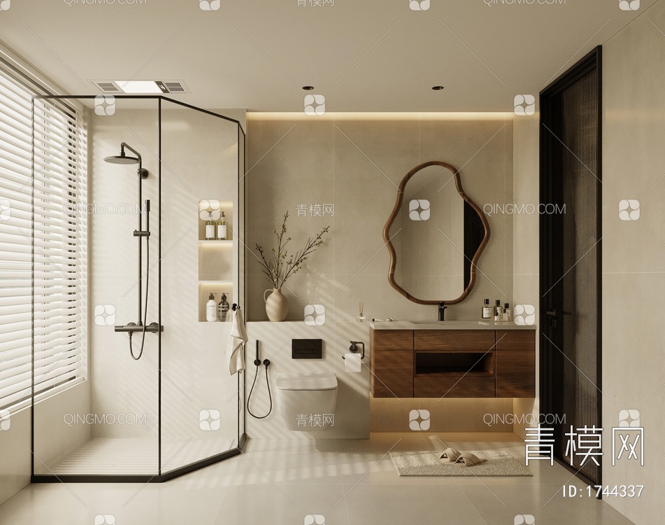 卫生间 浴室 洗手间3D模型下载【ID:1744337】