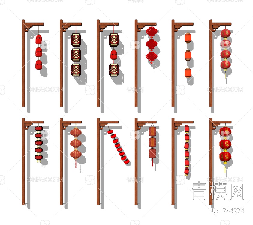 灯笼SU模型下载【ID:1744274】