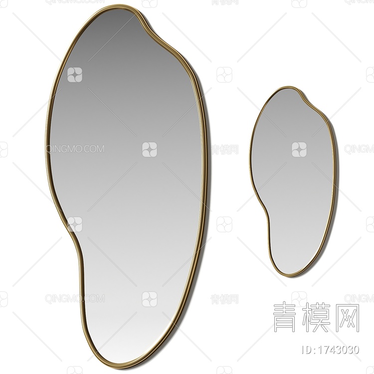 镜子 梳妆镜 卫浴镜3D模型下载【ID:1743030】
