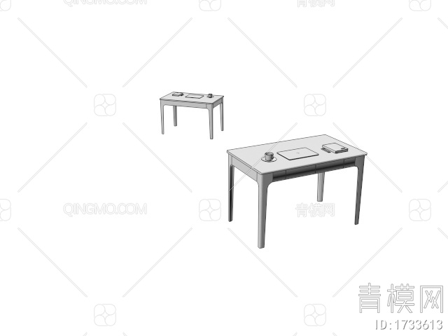 书桌，办公桌，写字桌3D模型下载【ID:1733613】