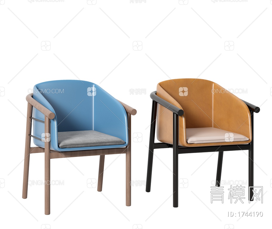 单椅 餐椅3D模型下载【ID:1744190】