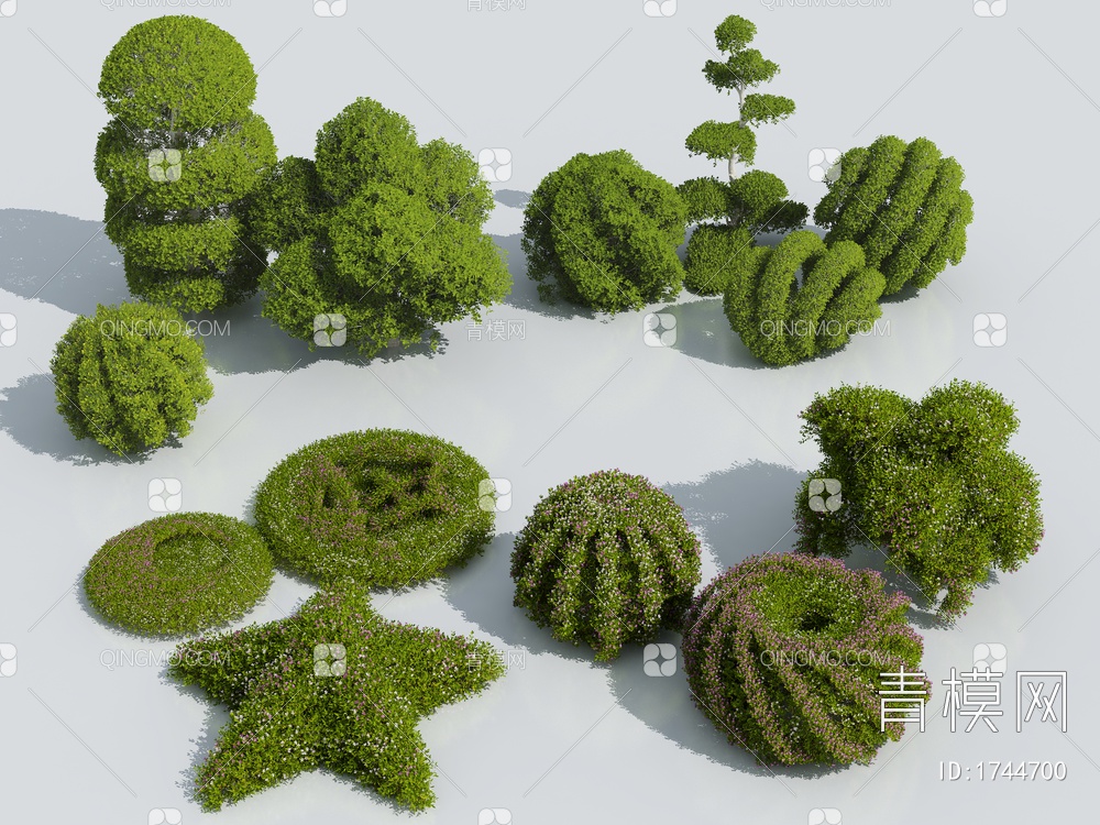 灌木球 绿篱3D模型下载【ID:1744700】