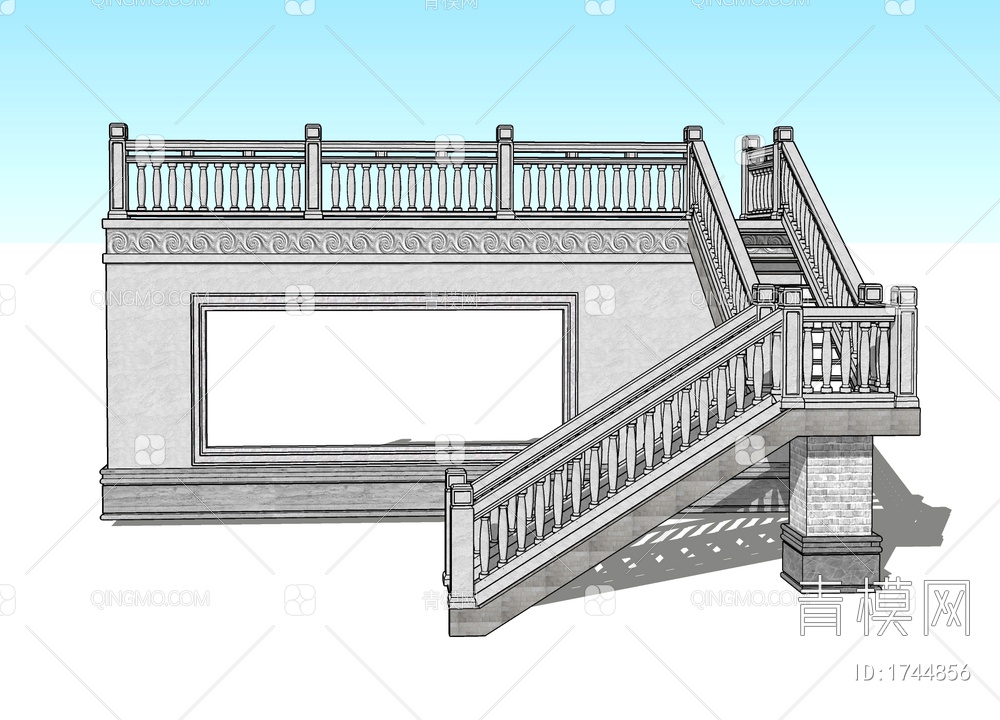 楼梯SU模型下载【ID:1744856】