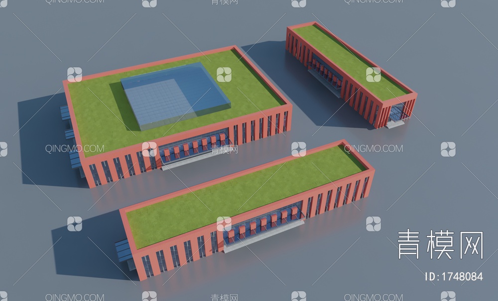 厂房建筑3D模型下载【ID:1748084】