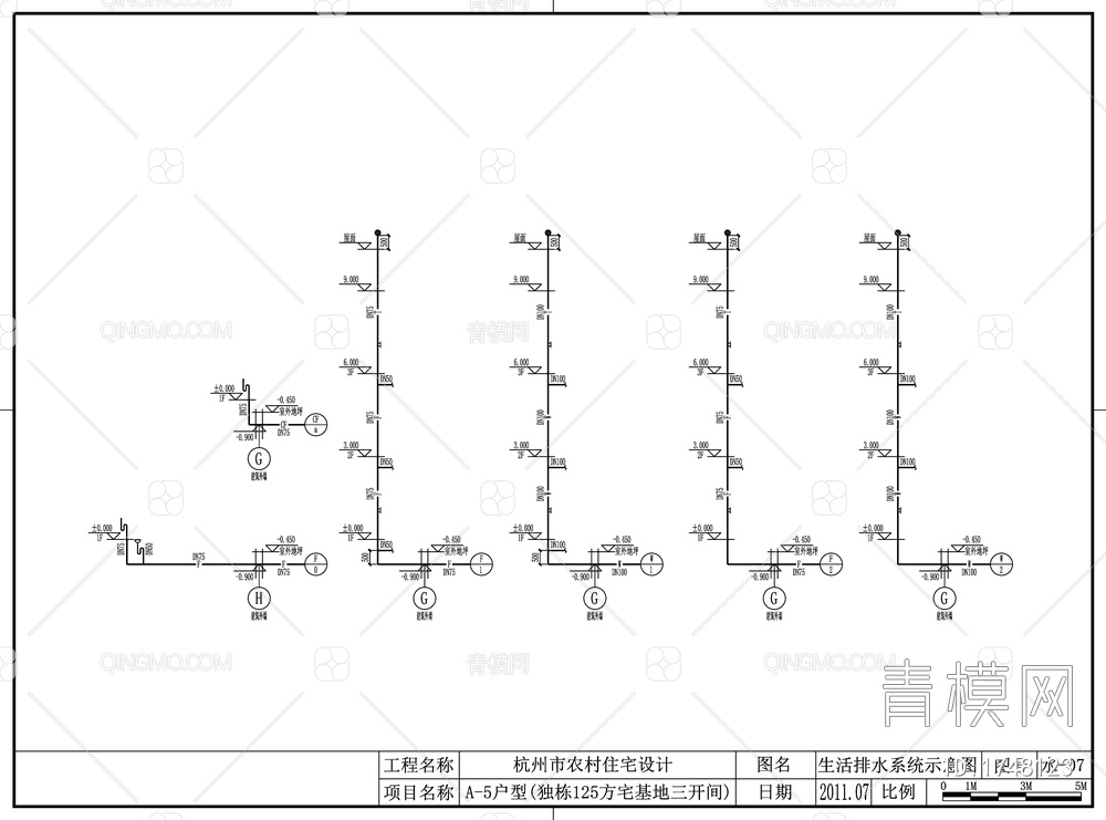 别墅给排水设计施工图【ID:1748123】