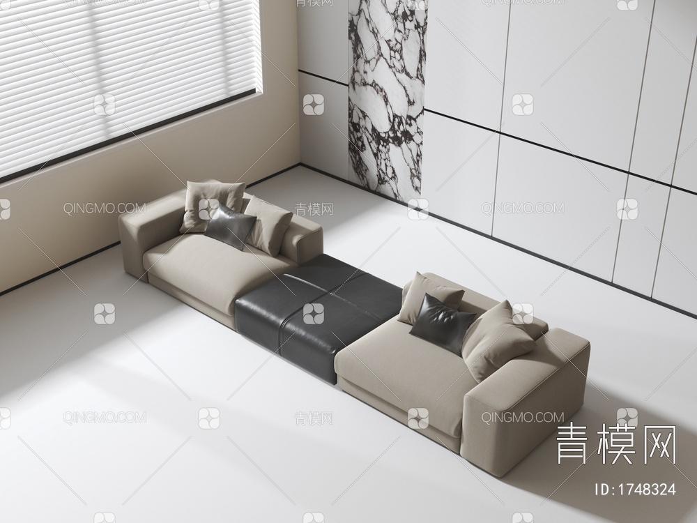 多人沙发3D模型下载【ID:1748324】