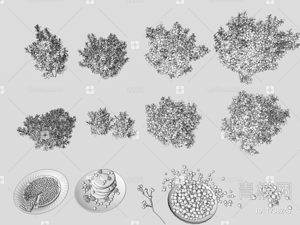 蓝莓3D模型下载【ID:1738248】