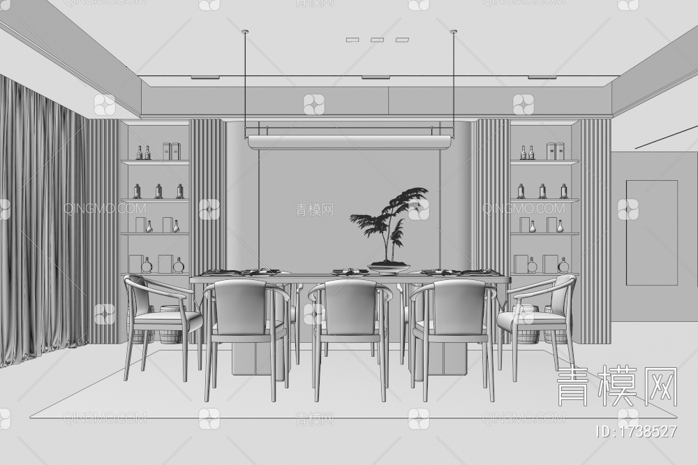 餐厅3D模型下载【ID:1738527】