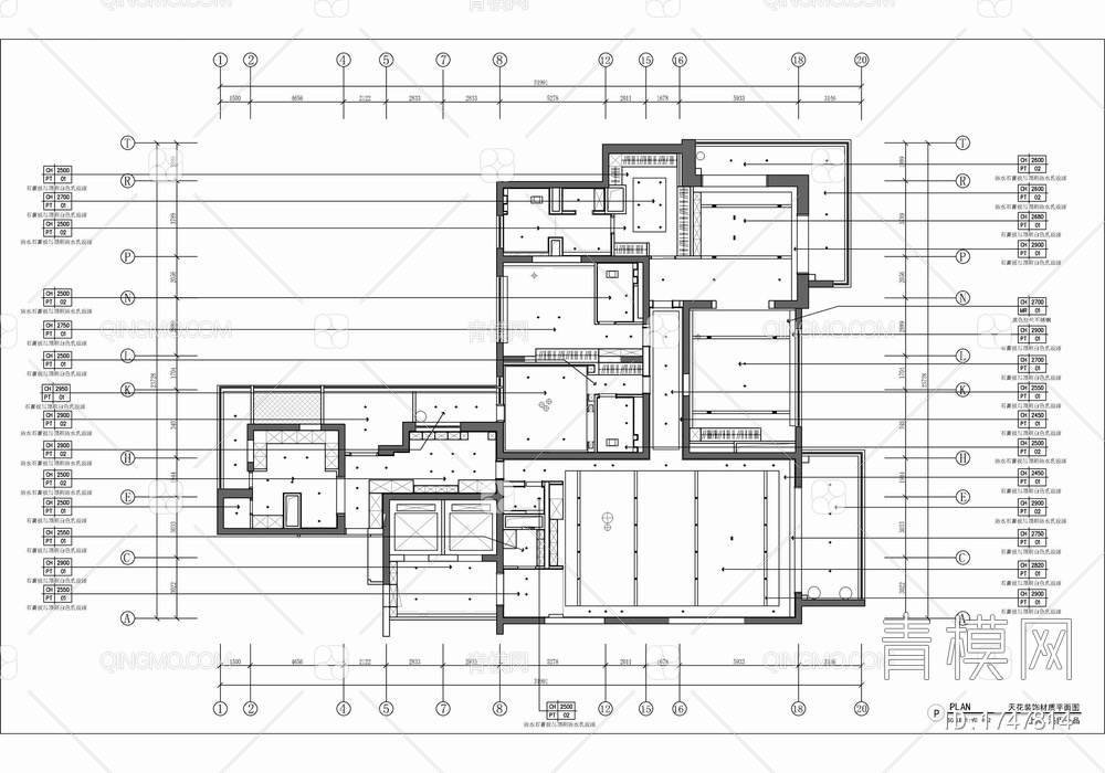 430㎡家装大平层施工图+实景照 家装 豪宅 大平层 样板房 私宅【ID:1747814】