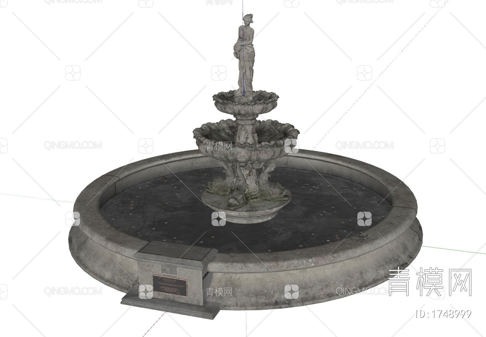 喷泉SU模型下载【ID:1748999】