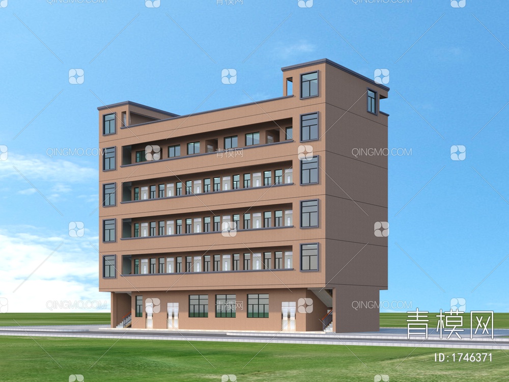 厂区宿舍3D模型下载【ID:1746371】