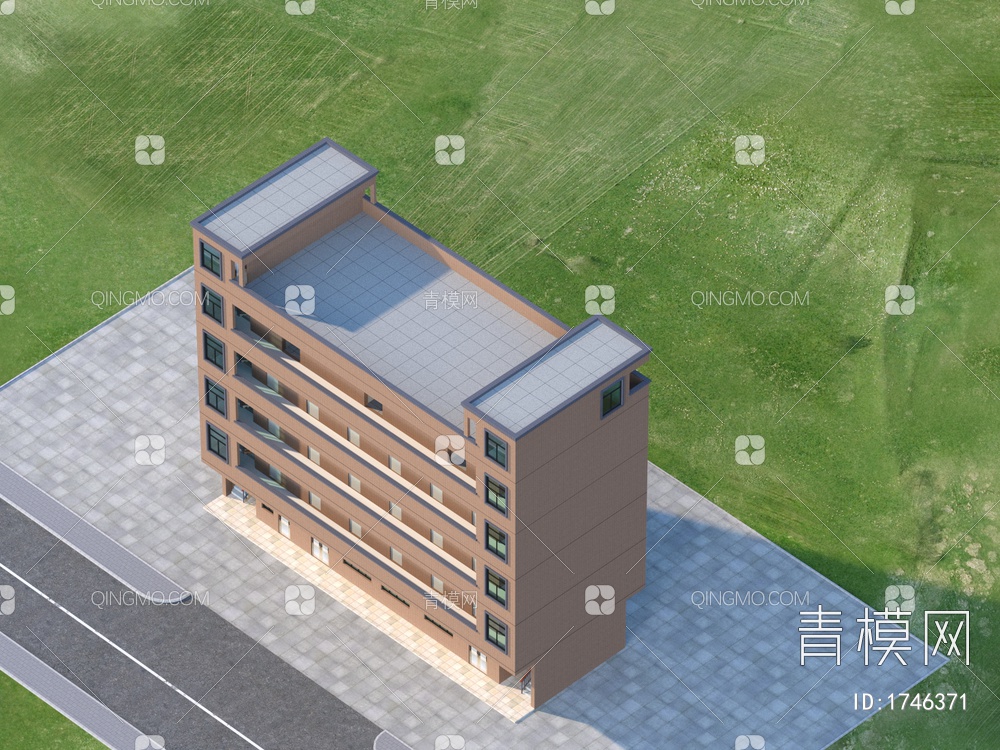 厂区宿舍3D模型下载【ID:1746371】