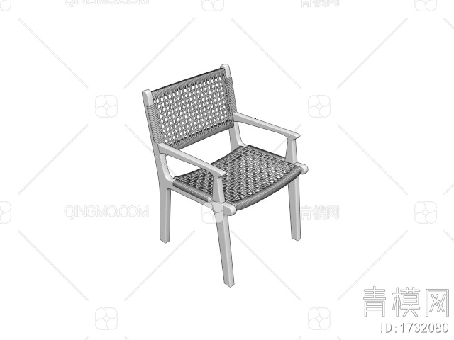 藤编椅子3D模型下载【ID:1732080】