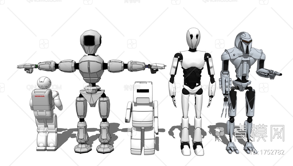玩具智能机器人SU模型下载【ID:1752782】