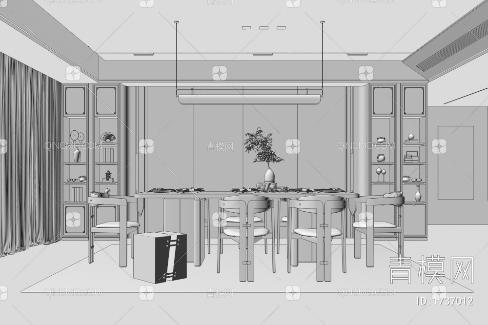 餐厅3D模型下载【ID:1737012】
