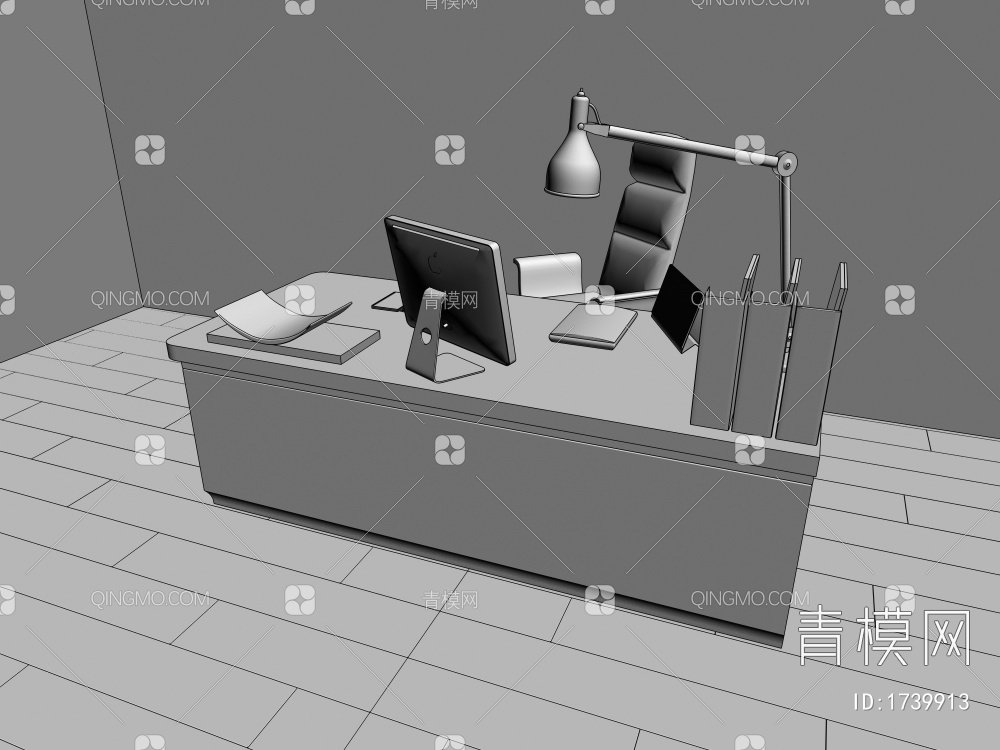办公桌椅组合3D模型下载【ID:1739913】