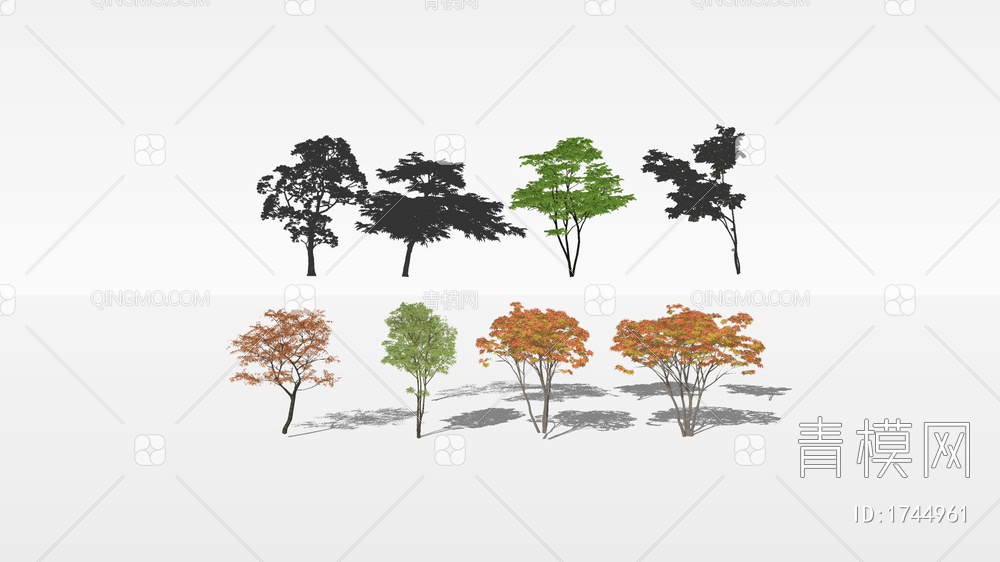 景观造型树SU模型下载【ID:1744961】