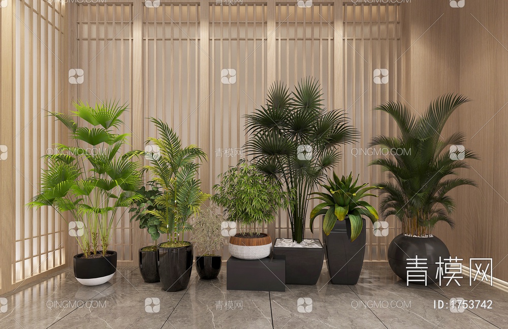 植物盆栽 植物3D模型下载【ID:1753742】