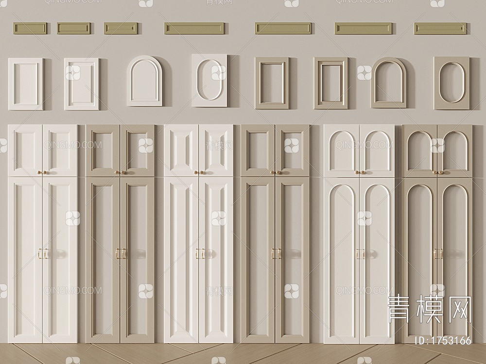 门板，衣柜橱柜门板3D模型下载【ID:1753166】