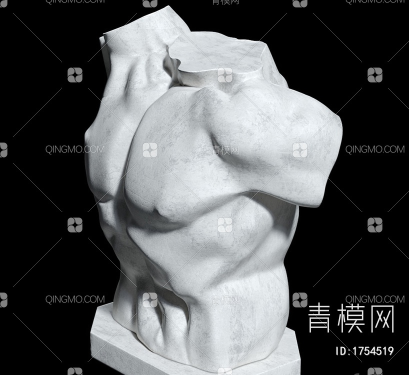 人体雕塑3D模型下载【ID:1754519】