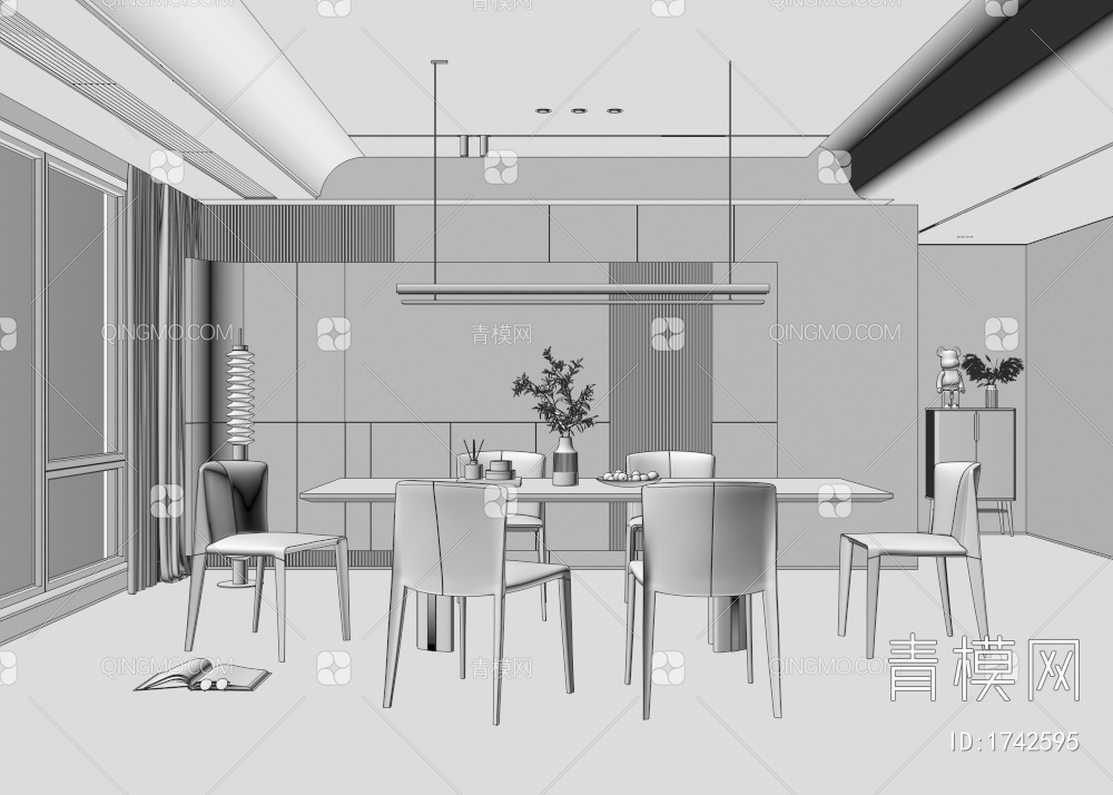 家居餐厅3D模型下载【ID:1742595】