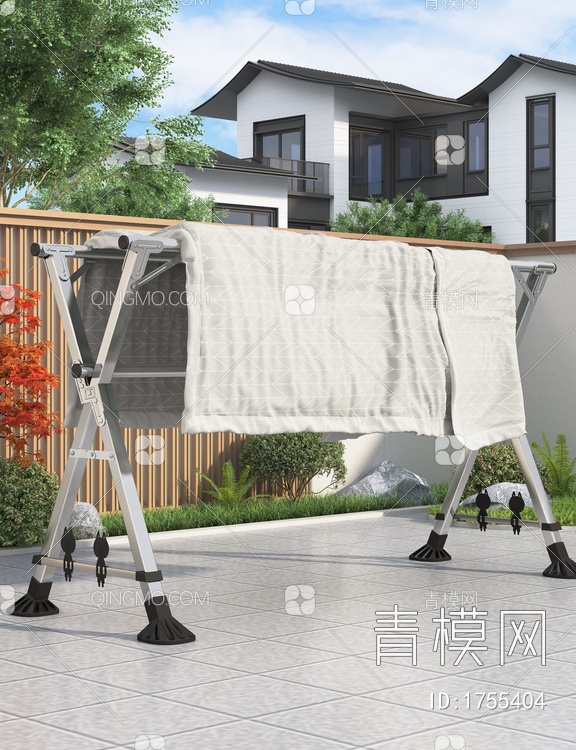 庭院折叠晾衣架3D模型下载【ID:1755404】