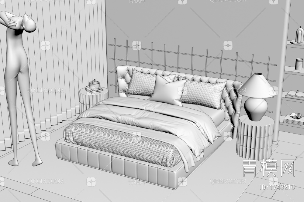 卧室3D模型下载【ID:1743210】