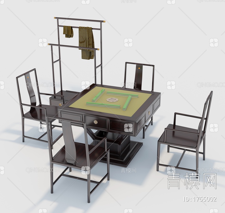 麻将桌3D模型下载【ID:1755002】