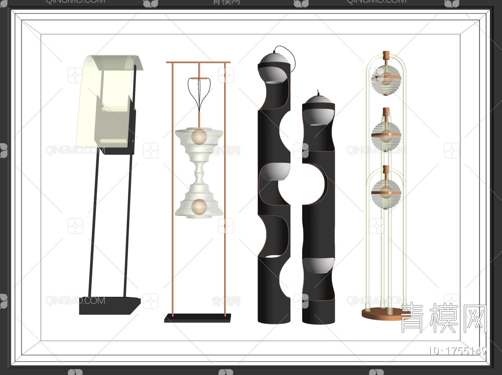 落地灯SU模型下载【ID:1755149】