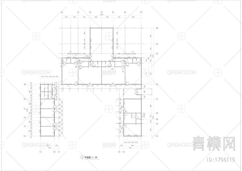 建筑围护工程建筑结构图【ID:1756115】