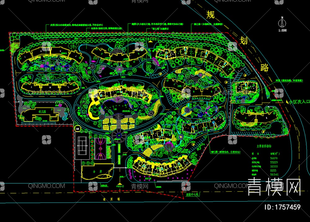 小区景观CAD图集【ID:1757459】