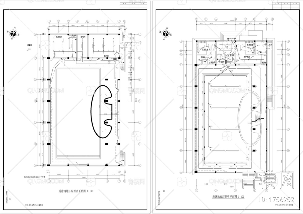 五星级酒店室内游泳池电气工程设计图【ID:1756952】