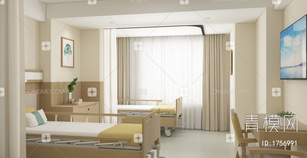 养老院病房3D模型下载【ID:1756991】
