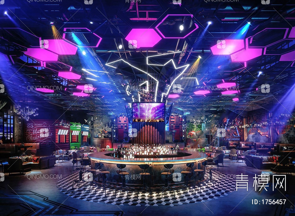 酒吧3D模型下载【ID:1756457】