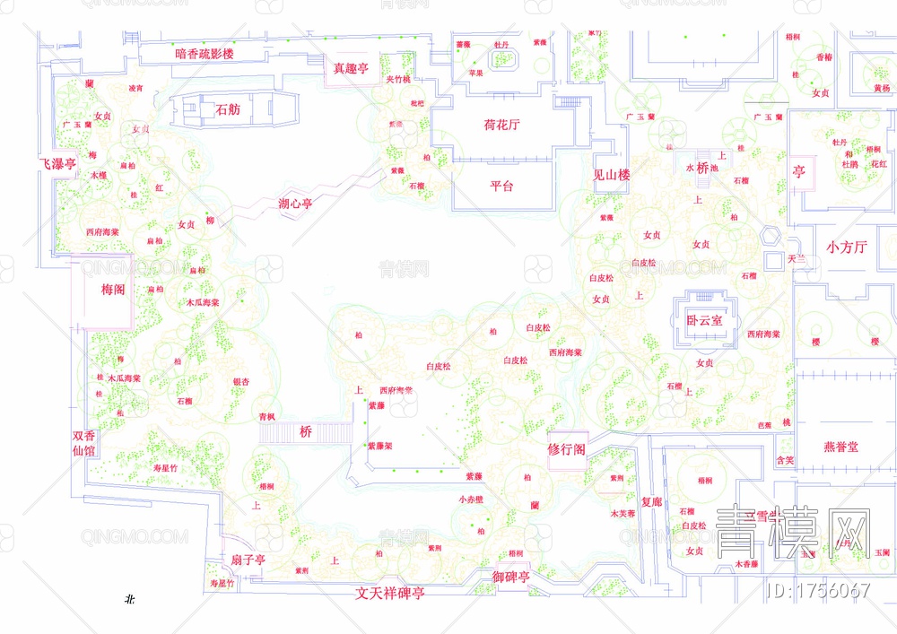 苏州园林景观平面图【ID:1756067】
