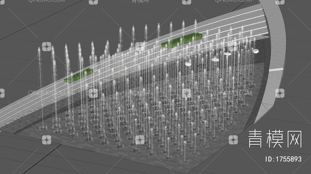 喷泉SU模型下载【ID:1755893】