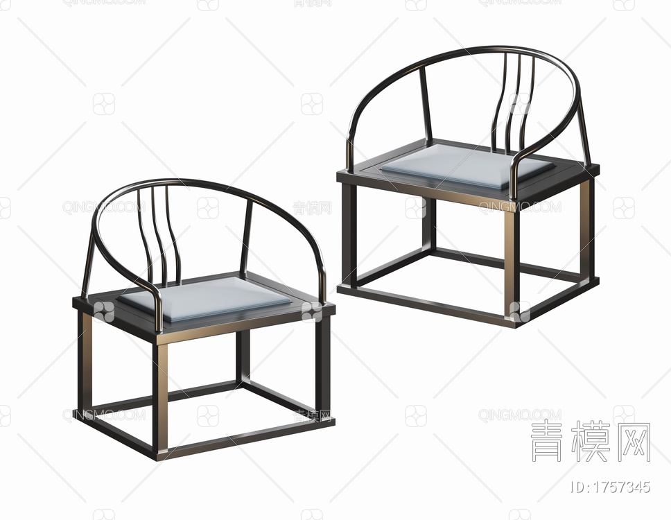 圈椅3D模型下载【ID:1757345】