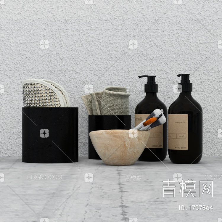 浴室洗刷用品3D模型下载【ID:1757864】