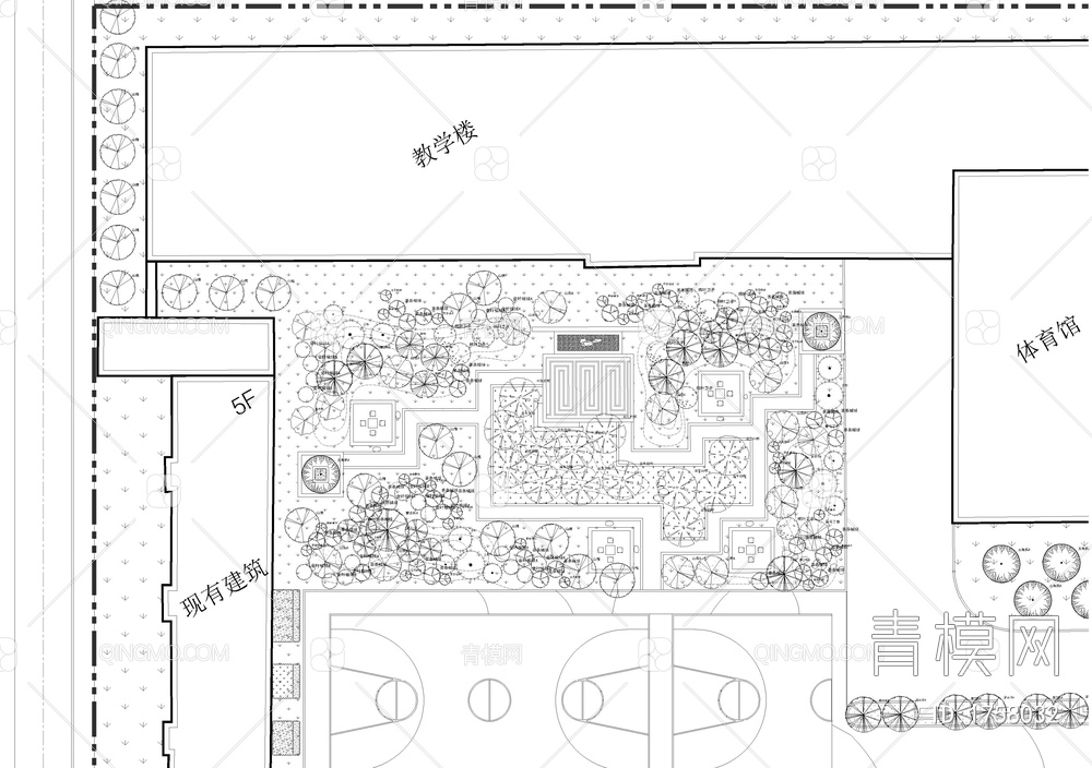 小学景观绿化平面图【ID:1758032】