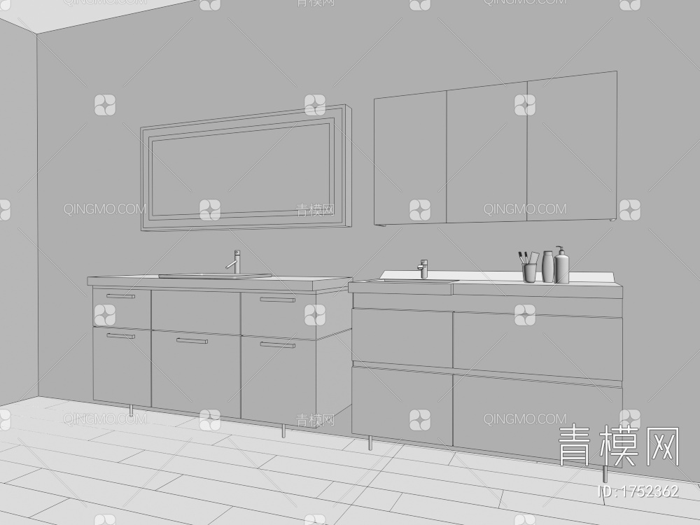 浴室柜3D模型下载【ID:1752362】