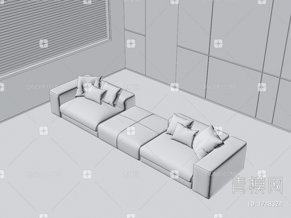 多人沙发3D模型下载【ID:1748324】