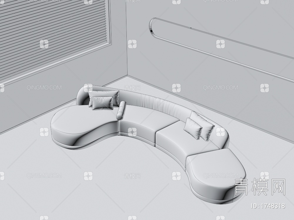 多人沙发3D模型下载【ID:1748318】