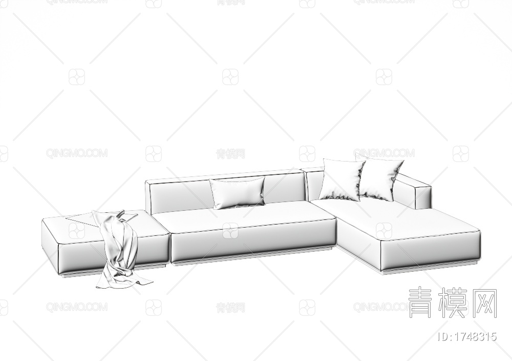 多人沙发3D模型下载【ID:1748315】
