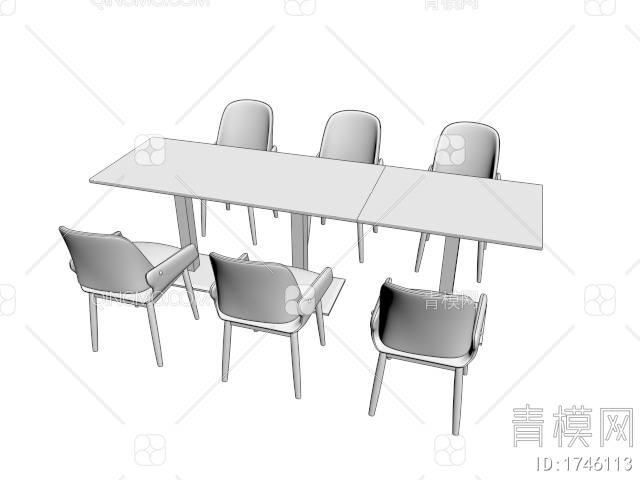餐桌椅3D模型下载【ID:1746113】